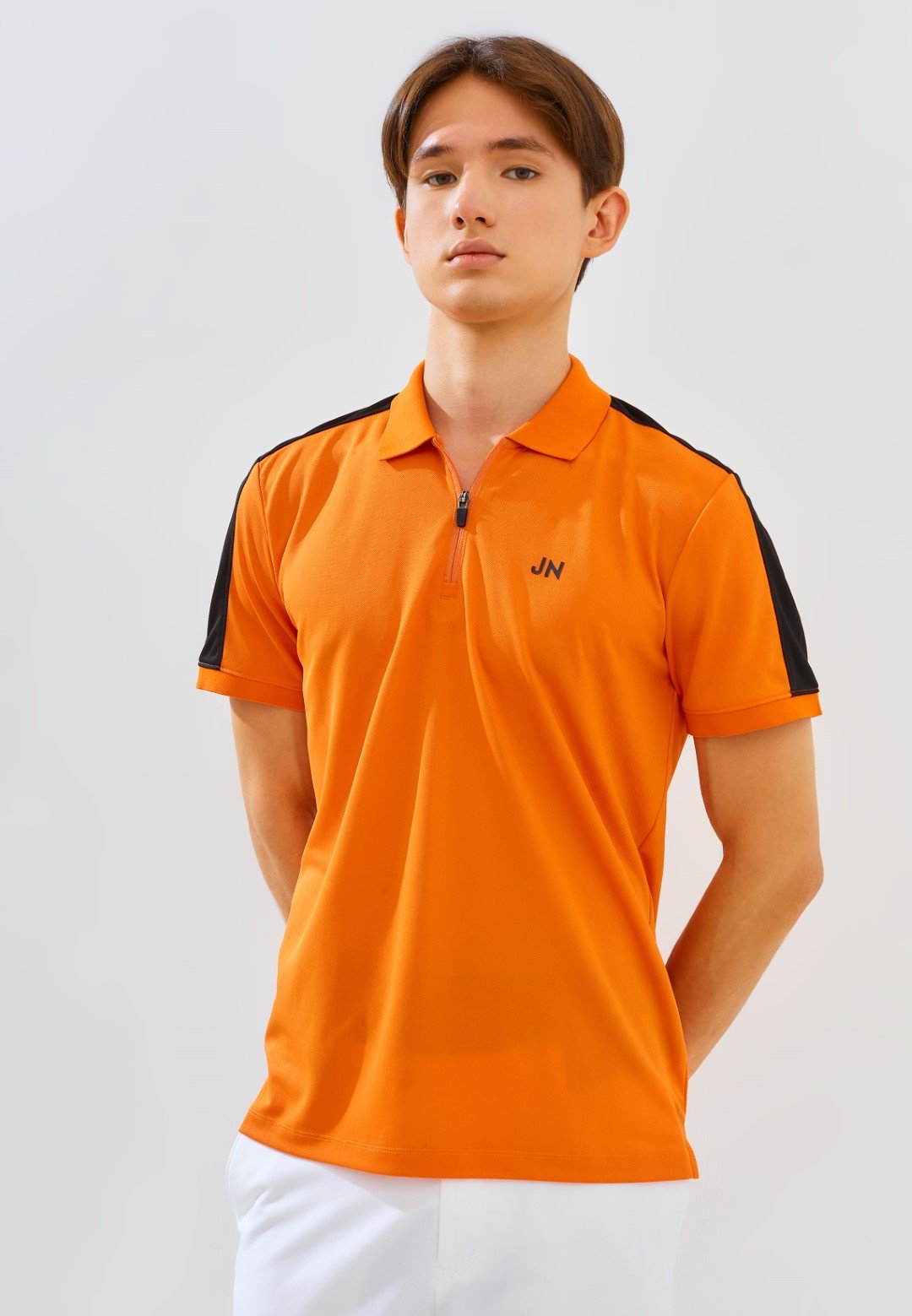 Jack Nicklaus Eminent Polo Shirt Pria Slim Fit Autumn Orange