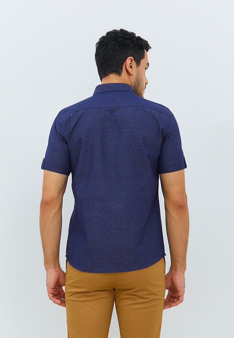 Jobb Evins Kemeja Pria Lengan Pendek Slim Fit Navy - Image 4