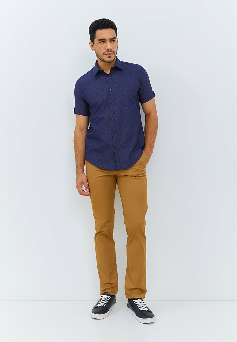 Jobb Evins Kemeja Pria Lengan Pendek Slim Fit Navy - Image 5