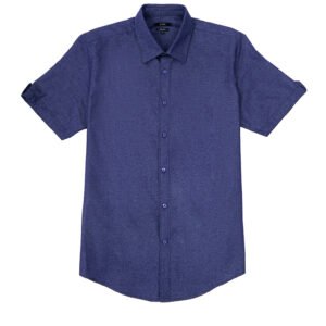 Jobb Evins Kemeja Pria Lengan Pendek Slim Fit Navy