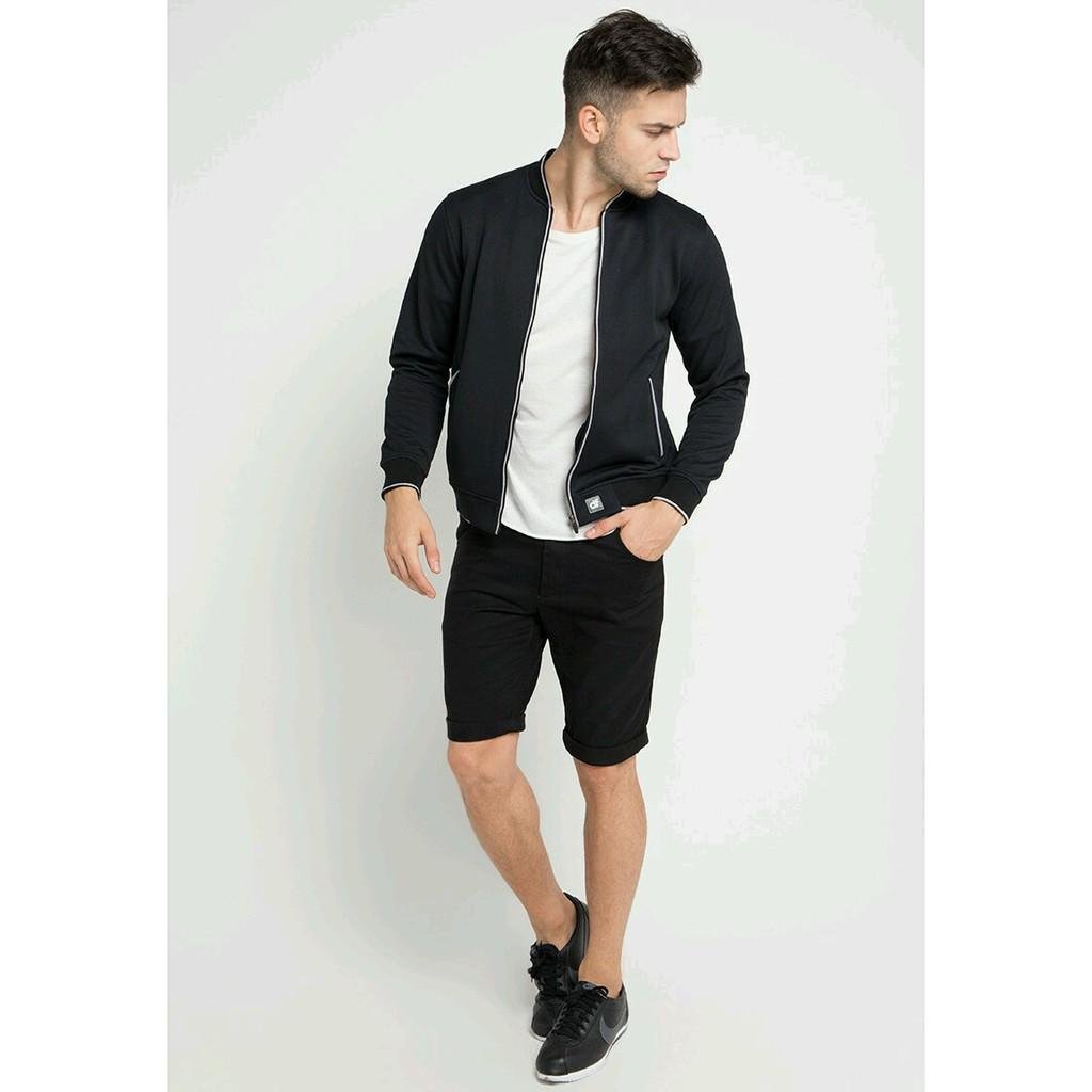 d&f Jaket pria Bomber - Hitam - Image 3