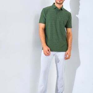 Jack Nicklaus Catania Premium Tonal Two Color Solid Polo Deep OLive
