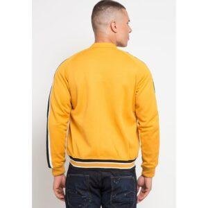 d&f Jaket pria Bomber Flaknit in sleeve - Mustard