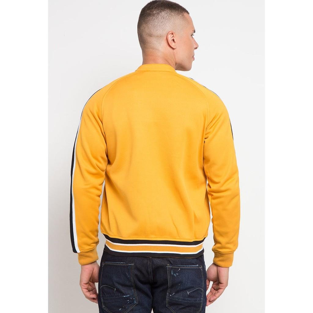 d&f Jaket pria Bomber Flaknit in sleeve - Mustard - Image 2