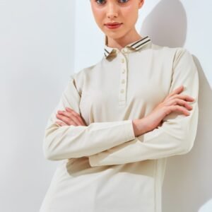 Jack Nicklaus Ferine Ladies Premium Solid Polo Ice Stone