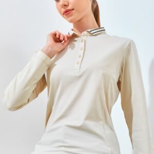 Jack Nicklaus Ferine Ladies Premium Solid Polo Ice Stone