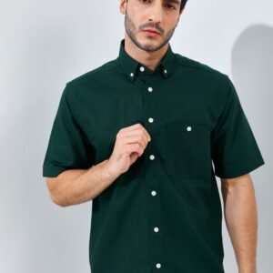 Jack Nicklaus Frederick Kemeja Pria Lengan Pendek Regular Fit Dark Green