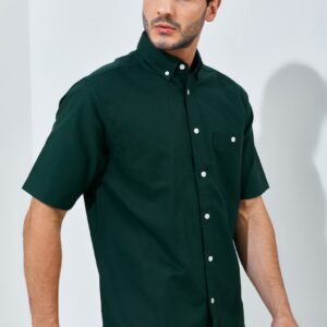 Jack Nicklaus Frederick Kemeja Pria Lengan Pendek Regular Fit Dark Green