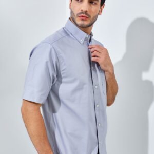 Jack Nicklaus Frederick Kemeja Pria Lengan Pendek Regular Fit Light Grey