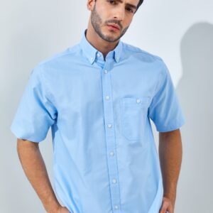 Jack Nicklaus Frederick Kemeja Pria Lengan Pendek Regular Fit Light Blue