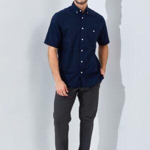 Jack Nicklaus Frederick Kemeja Pria Lengan Pendek Regular Fit Navy