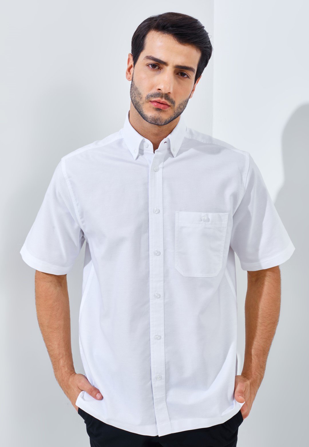 Jack Nicklaus Frederick Kemeja Pria Lengan Pendek Regular Fit White
