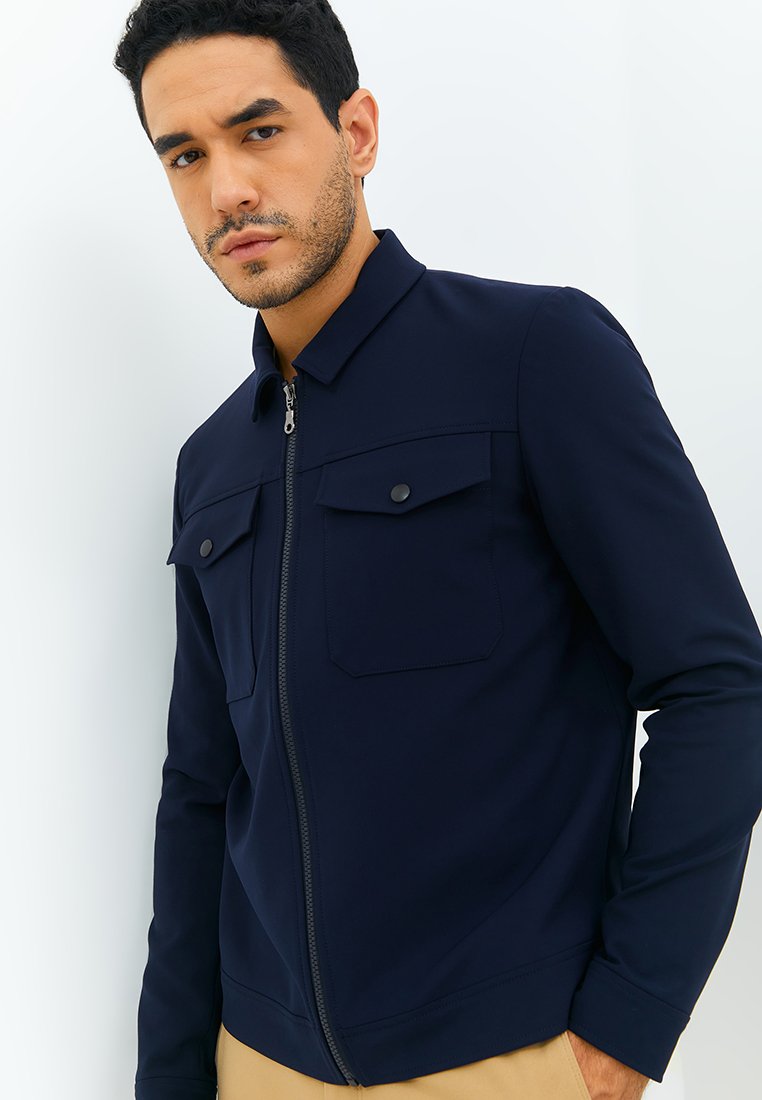 Jobb Giose Jacket Pria Slim Fit Navy - Image 2
