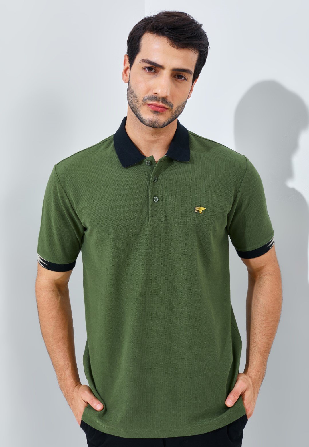 Jack Nicklaus Grande Polo Shirt Pria Regular Fit Olive
