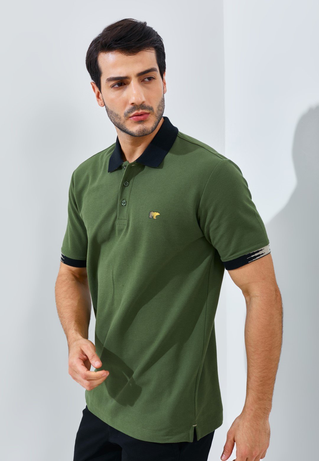 Jack Nicklaus Grande Polo Shirt Pria Regular Fit Olive - Image 2