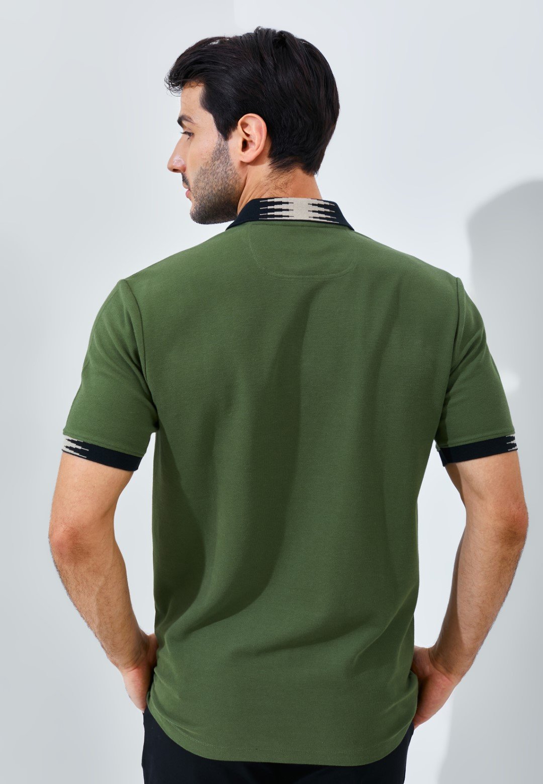 Jack Nicklaus Grande Polo Shirt Pria Regular Fit Olive - Image 4