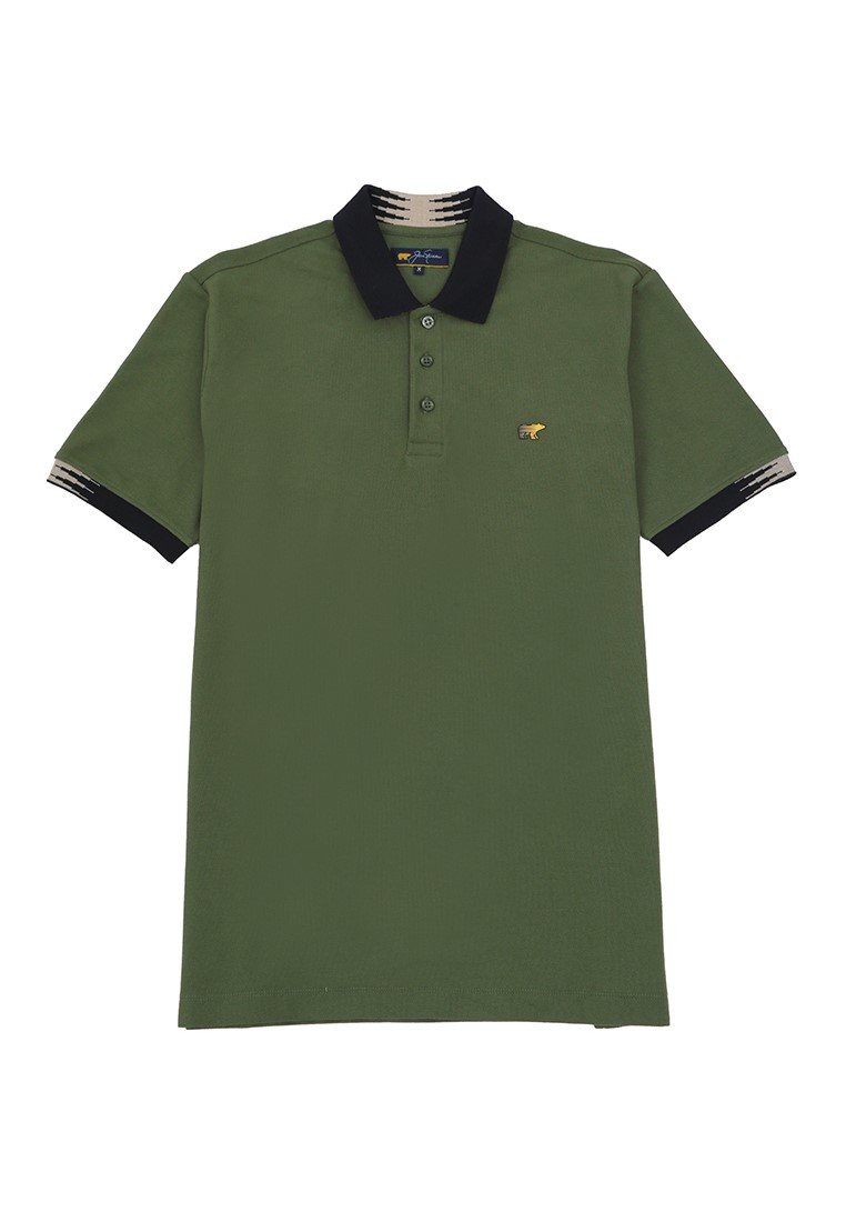 Jack Nicklaus Grande Polo Shirt Pria Regular Fit Olive - Image 6