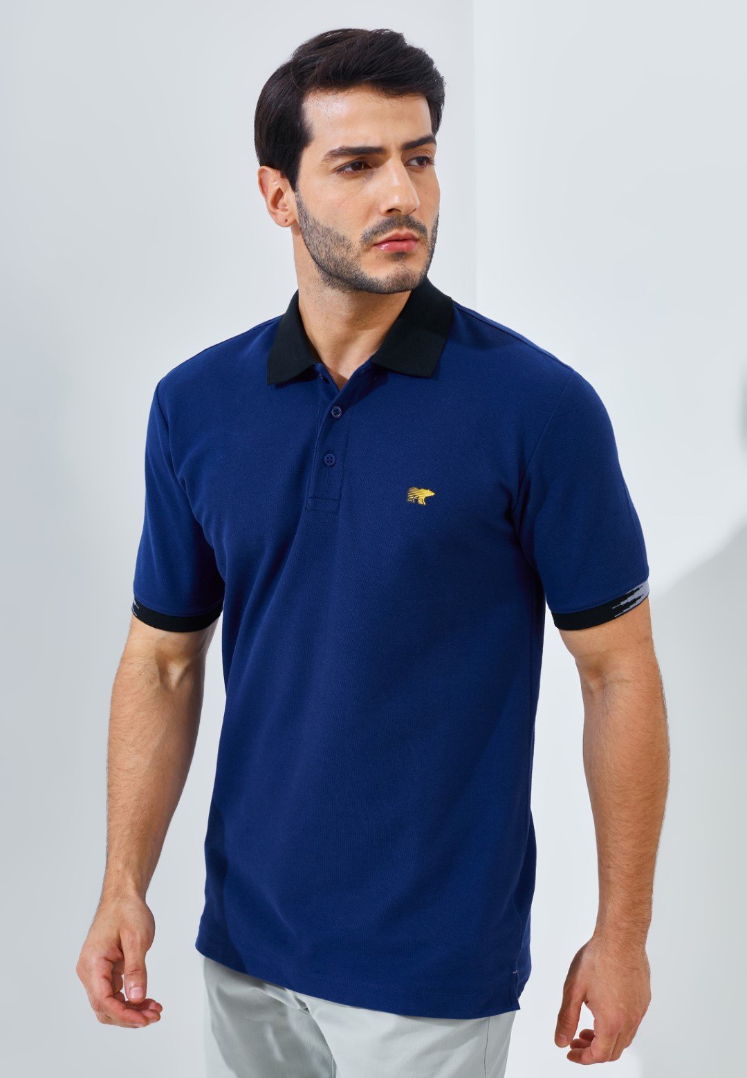 Jack Nicklaus Grande Polo Shirt Pria Regular Fit Sodalite Blue - Image 2