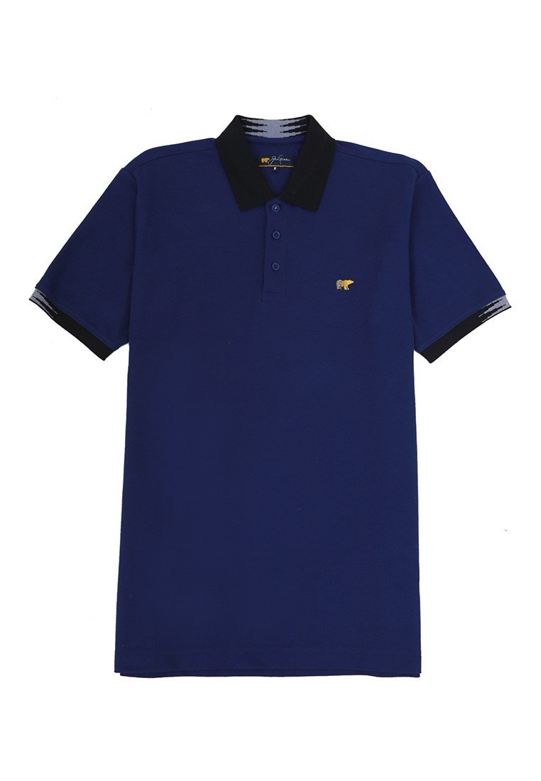 Jack Nicklaus Grande Polo Shirt Pria Regular Fit Sodalite Blue - Image 6