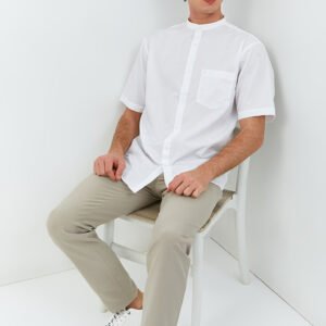 Jobb Hanif Baju Koko Pria Lengan Pendek Regular Fit Putih