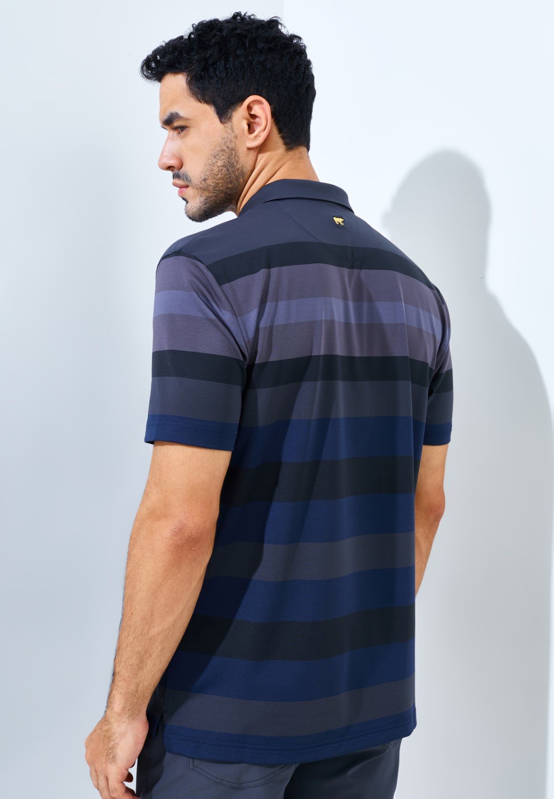 Jack Nicklaus Hewlett Premium Bold Stripe Polo Slate Street - Image 5