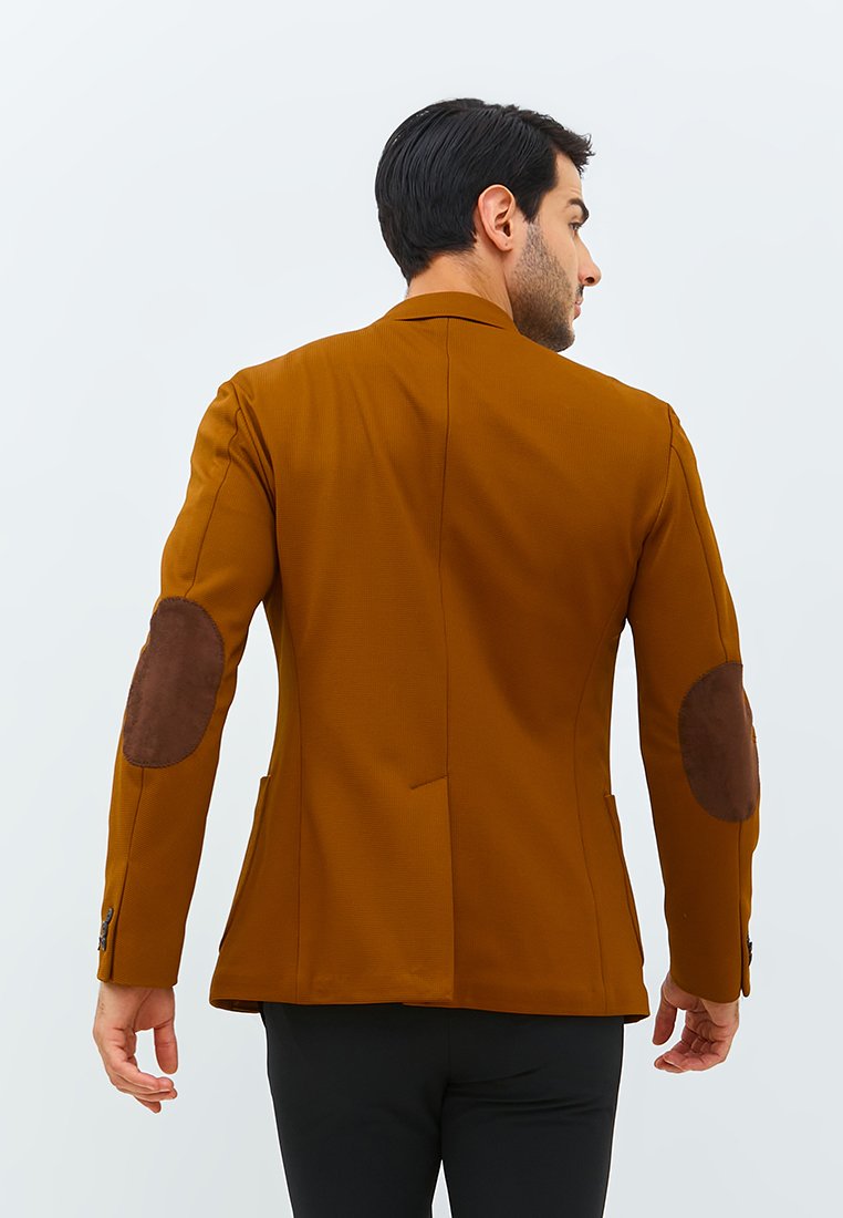 Jobb Hofland-T2 Jas Pria Slim Fit Mustard - Image 3