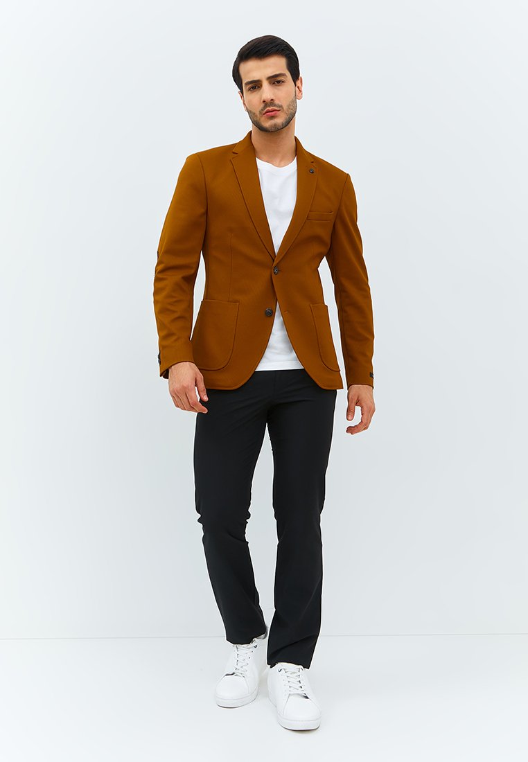 Jobb Hofland-T2 Jas Pria Slim Fit Mustard - Image 5