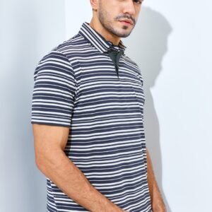 Jack Nicklaus Hollandvalley Premium Regimental Stripe Polo Slate Street