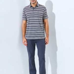 Jack Nicklaus Hollandvalley Premium Regimental Stripe Polo Slate Street