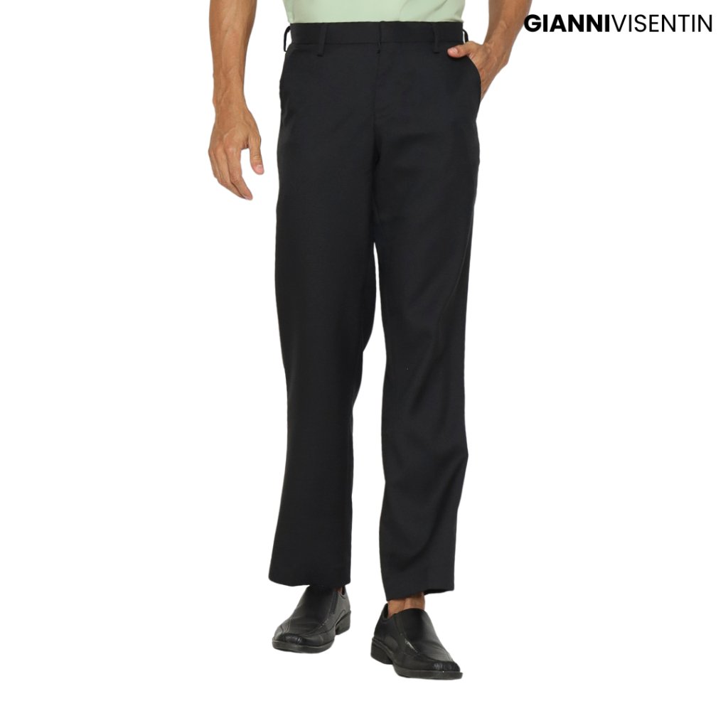 Gianni Visentin - Celana Bahan Formal Stretch Regular Pria - 2142 - Image 3