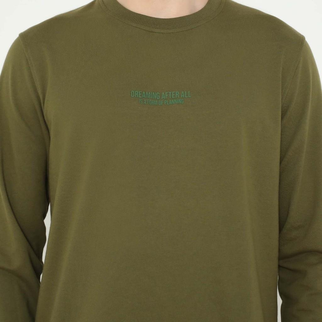 d&f sweatshirt hoodie L/S pria ""DREAMING AFTER ALL" - Olive - Image 4