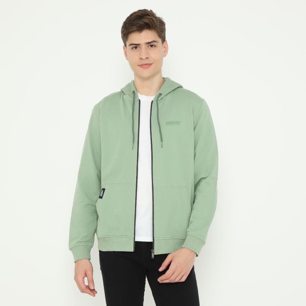 d&f sweatshirt hoodie L/S pria "ENDLESS" - hijau - Image 3