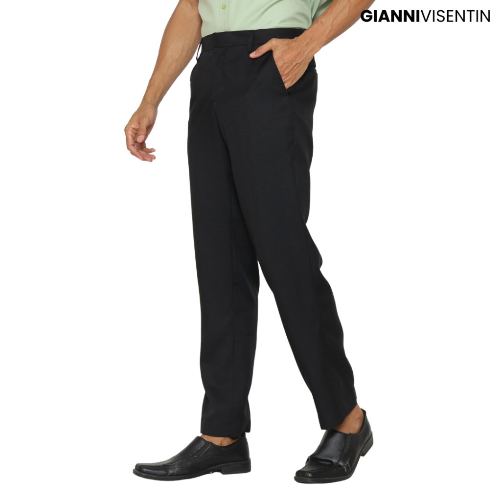 Gianni Visentin - Celana Bahan Formal Stretch Regular Pria - 2142