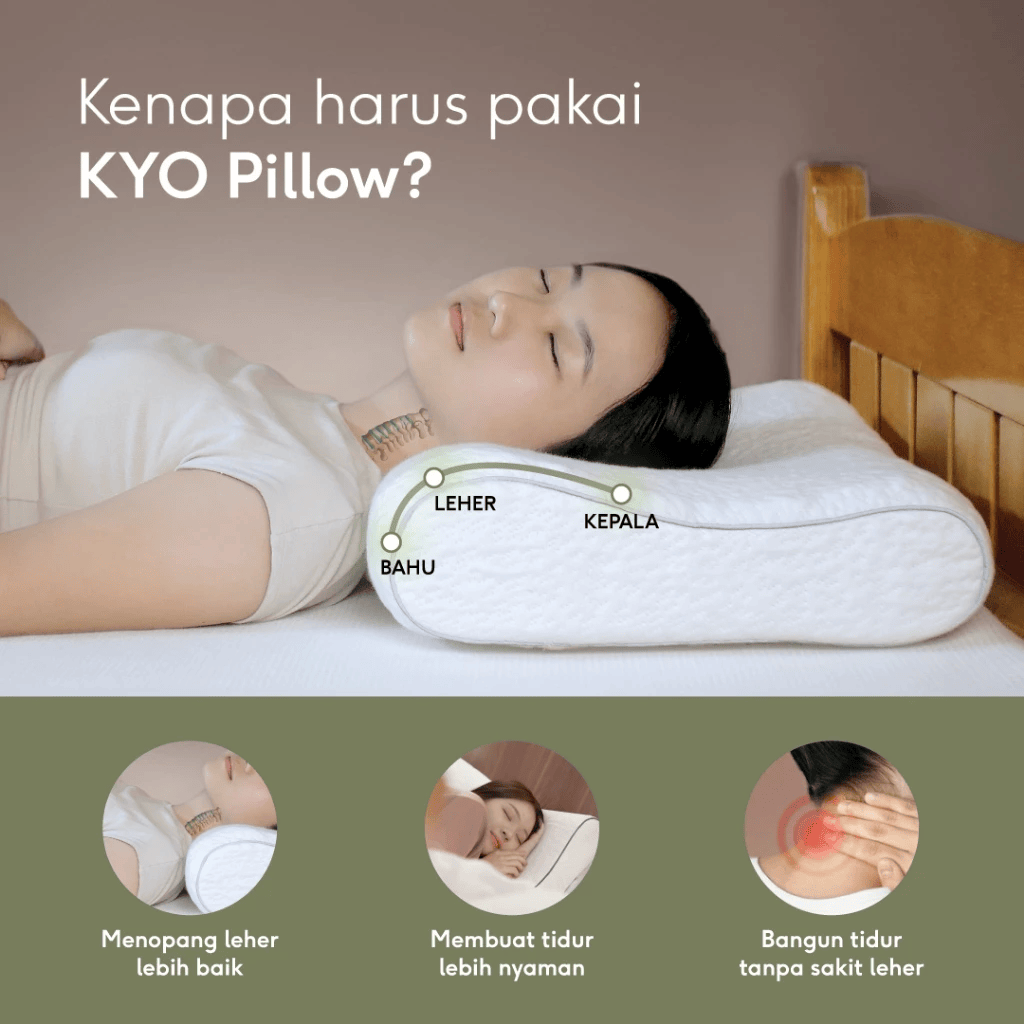 KYO Knot Your Ordinary Airmate Ergonomic Pillow / Bantal Bihun / Bantal Dewasa / Bantal Tidur / Bantal Ergonomis ( Soft , Medium dan Firm ) - Image 4