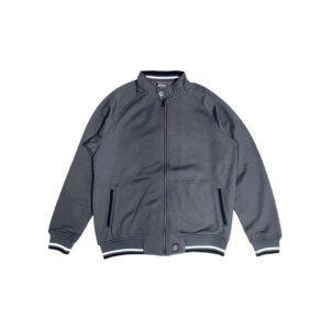 d&f Jaket pria bomber raglan - abu-abu