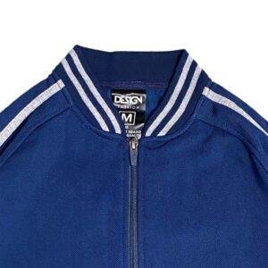 d&f Jaket Bomber Pria - Navy strip abu