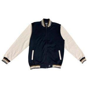 d&f CVC  Jaket Bomber Pria - Hitam cream