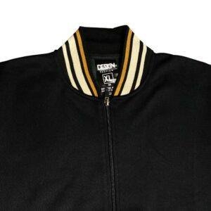 d&f CVC  Jaket Bomber Pria - Hitam cream