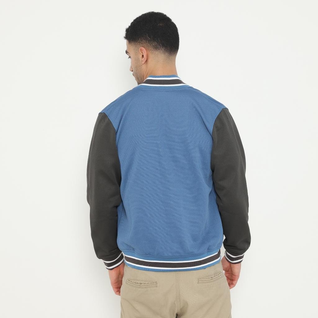 d&f Jaket Bomber pria - Dark blue abu - Image 3