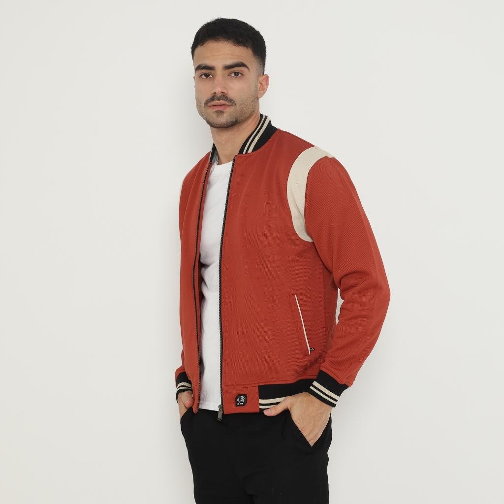 d&f Jaket Bomber pria peping ARM - Teracota cream - Image 2