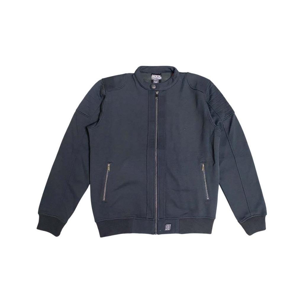 d&f CVC Jaket Biker Pria - Hitam