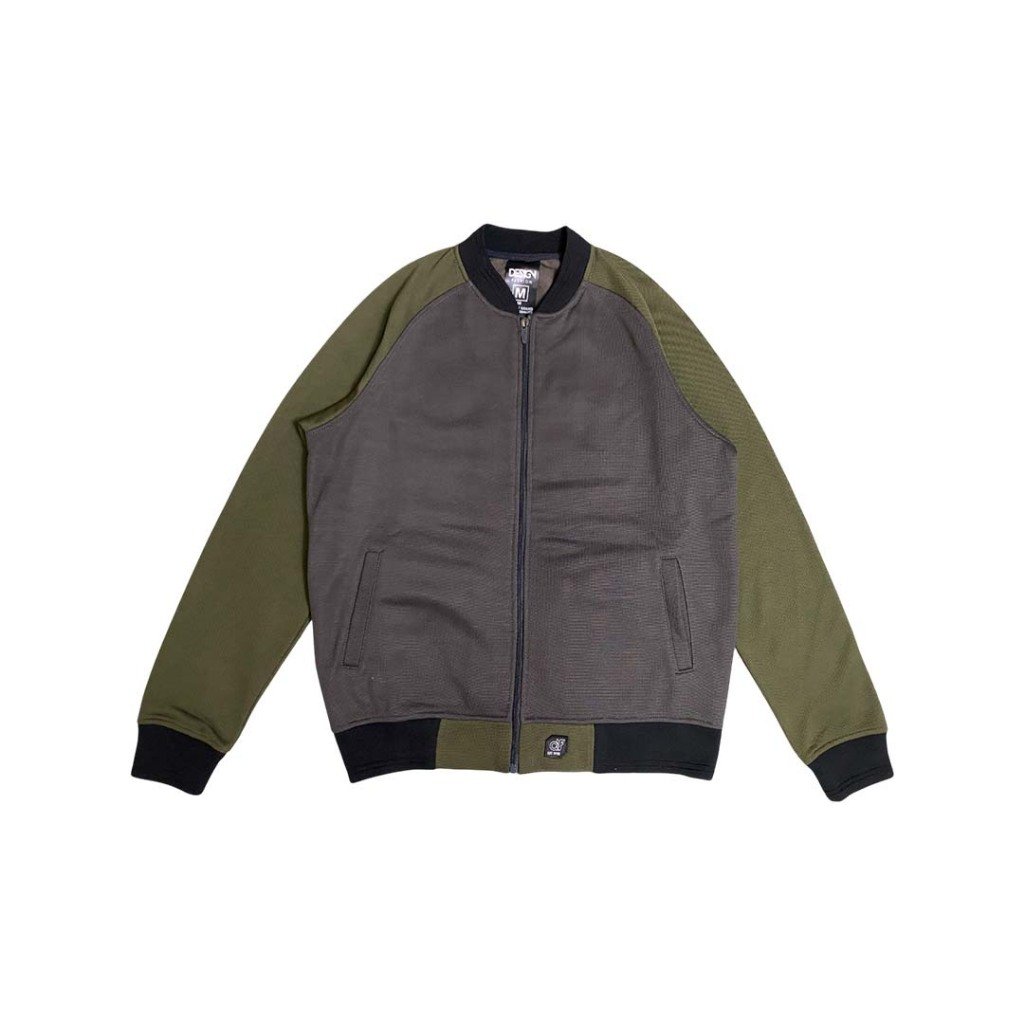 d&f CVC Jaket Bomber Pria - Olive