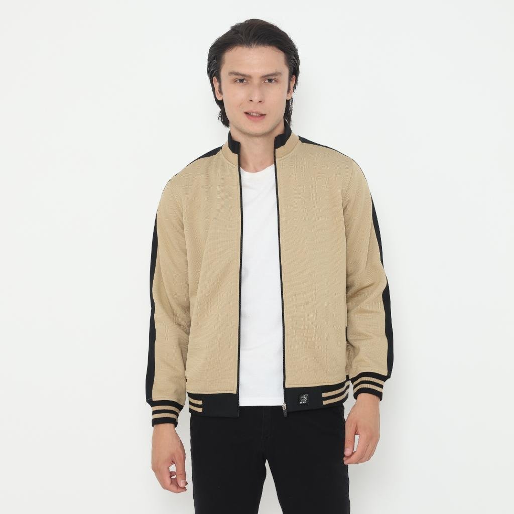 d&f Jaket Biker pria - Khaki