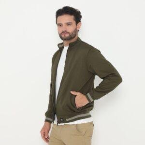 d&f Jaket Biker pria - olive