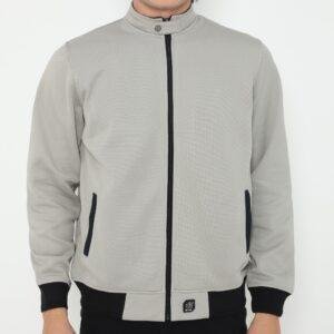 d&f Jaket Biker pria - abu muda