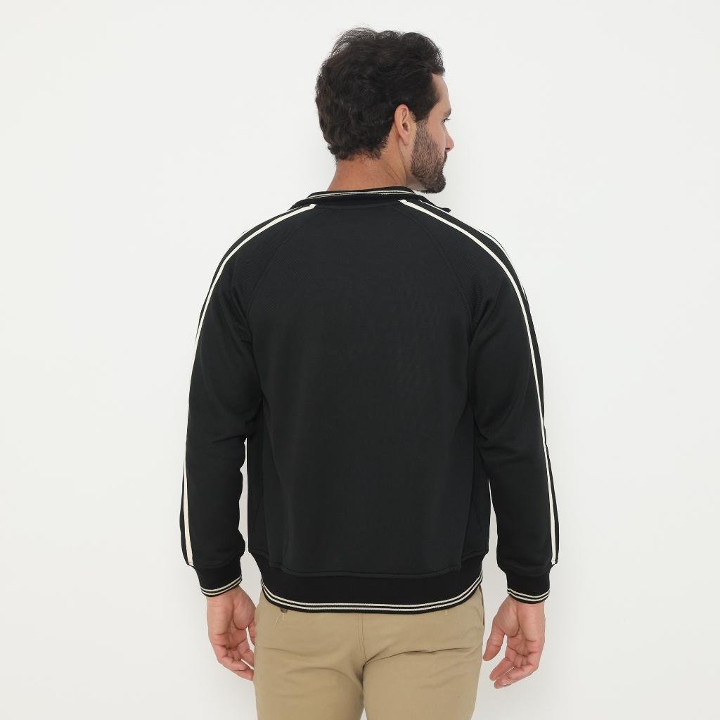 d&f Jaket Biker pria - Hitam stripe cream - Image 3