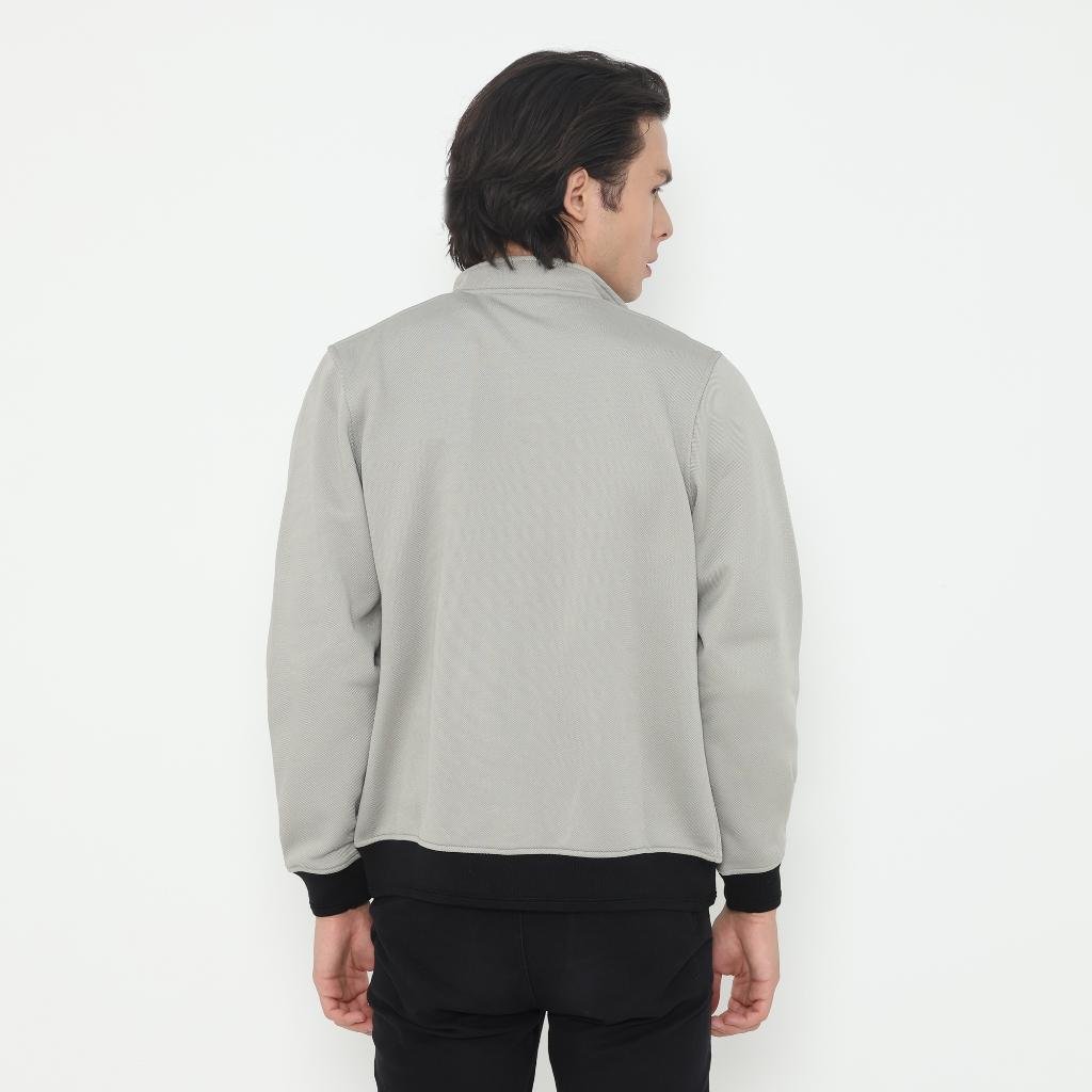 d&f Jaket Biker pria - abu muda - Image 3