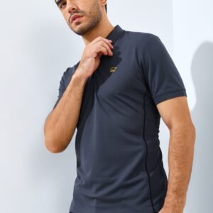 Jack Nicklaus Ion Polo Shirt Pria Slim Fit Asphlat