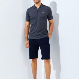 Jack Nicklaus Ion Polo Shirt Pria Slim Fit Asphlat
