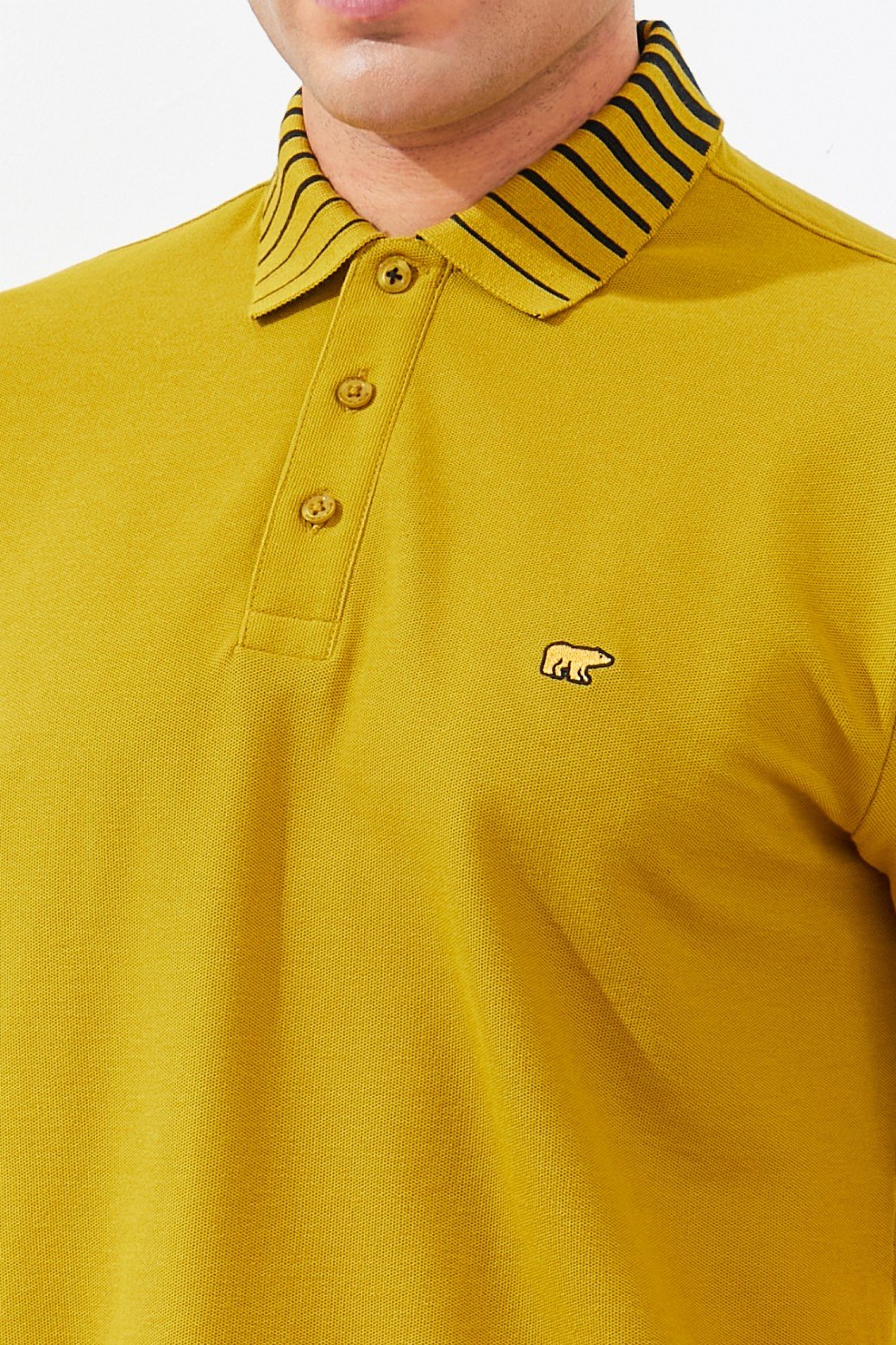 Jack Ben Polo Shirt Pria Regular Fit Golden Palm - Image 5